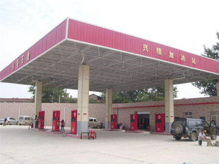 蛟河加油站钢结构网架案例9